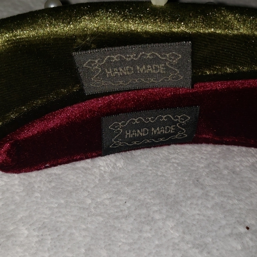 2 New Velvet & Pearl Padded Headbands - Picture 4 of 4